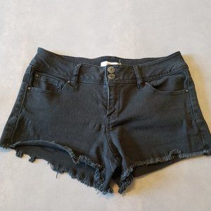 Refuge Black Jean Shorts Size 8